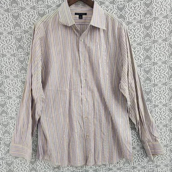 Banana Republic Striped Button Down Dress Shirt Men's L - Picture 1 of 7